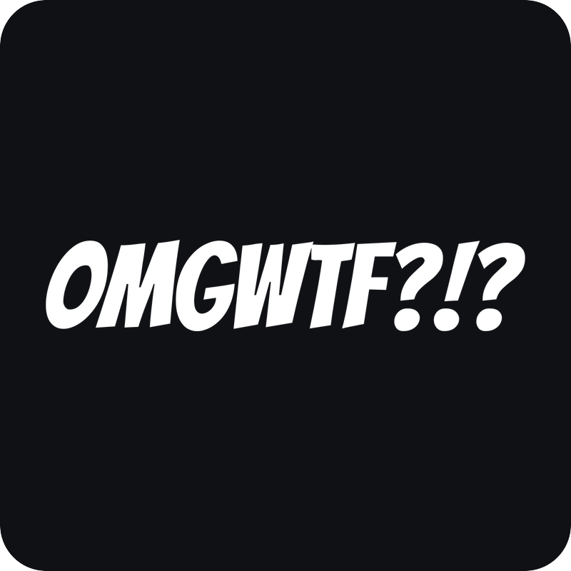 OMGWTF?!? OMGWTF?!? - rezaná nálepka na auto