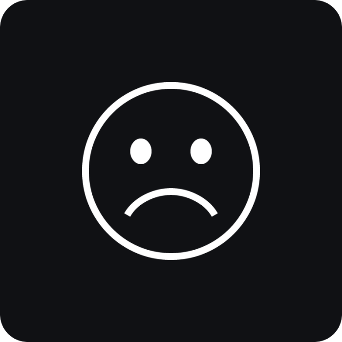 Sad Smile - rezaná nálepka na auto
