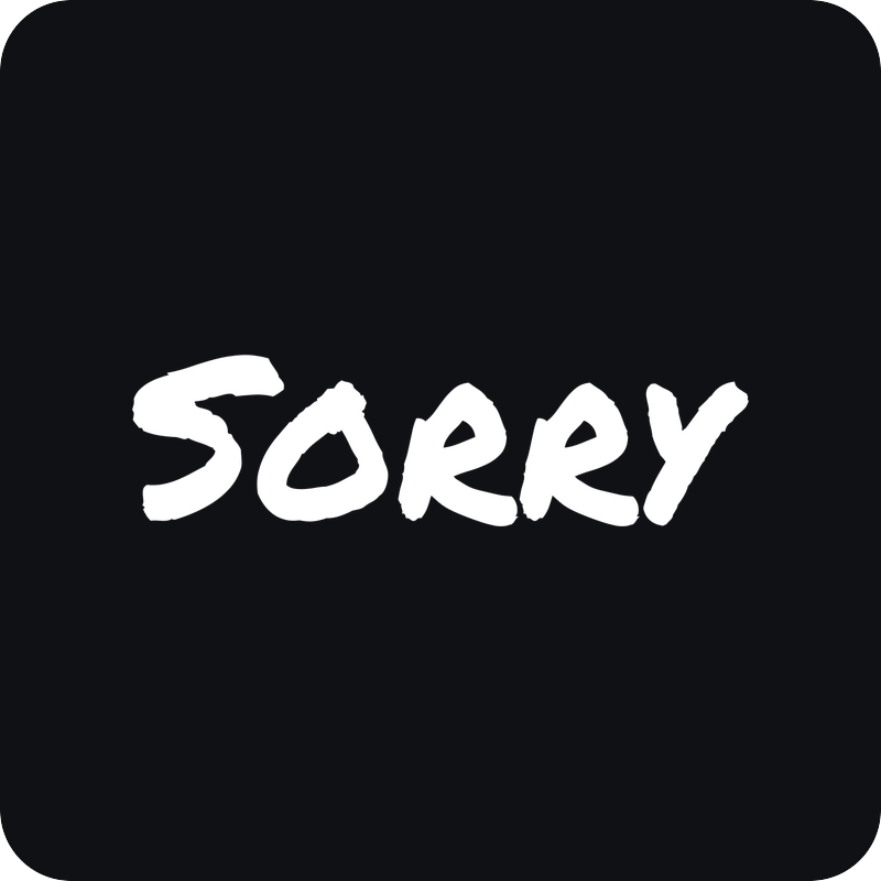 Sorry Sorry - rezaná nálepka na auto