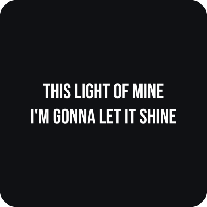 This Light Of Mine - rezaná nálepka na auto