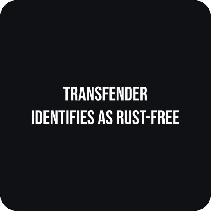 Transfender - rezaná nálepka na auto