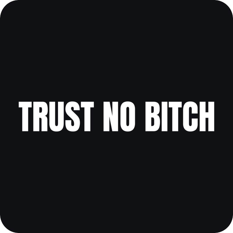 Trust No Bitch Trust No Bitch - rezaná nálepka na auto