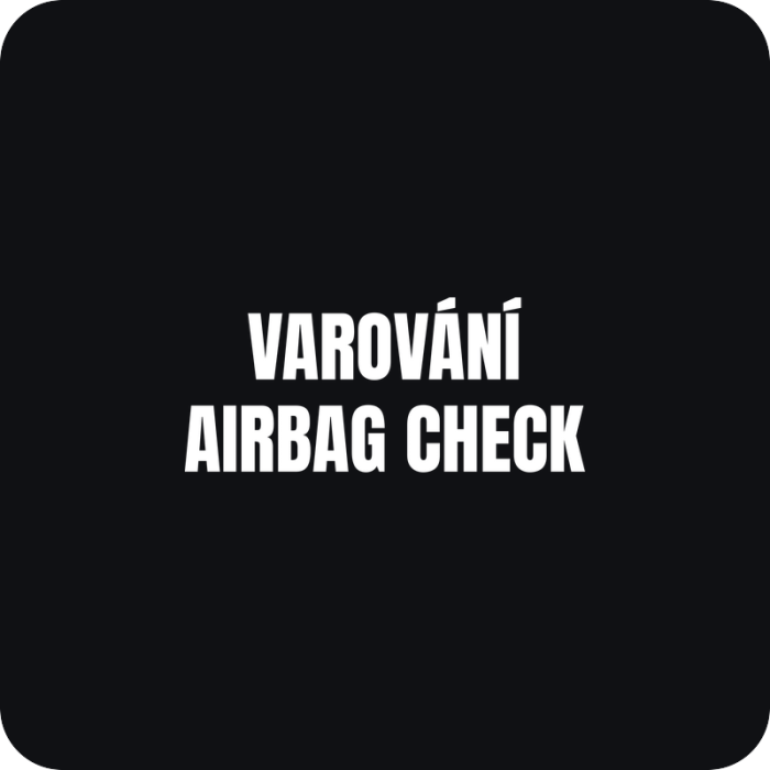 Varování Airbag Check - rezaná nálepka na auto