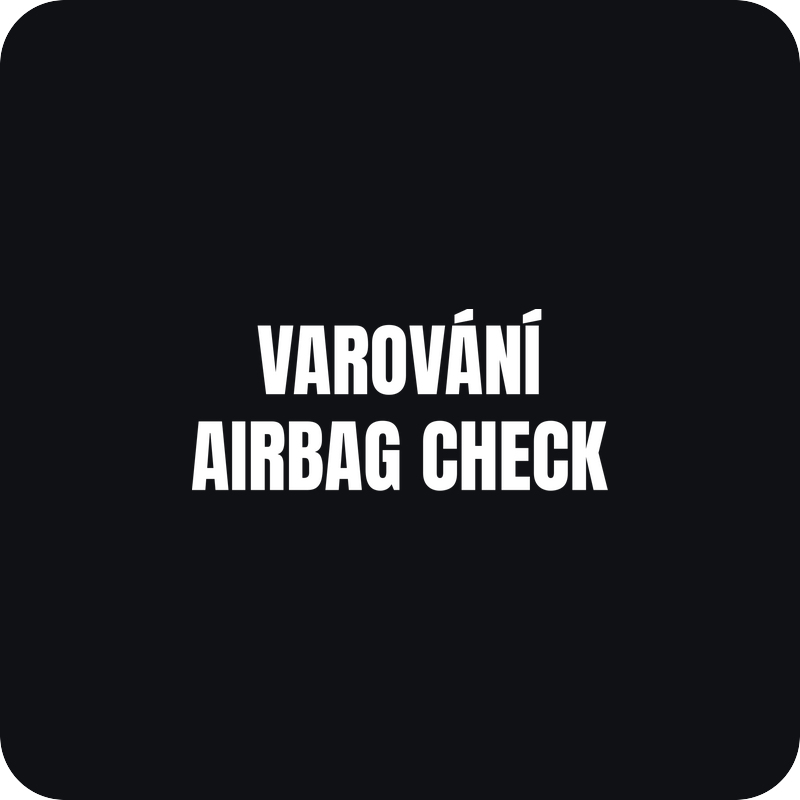 Varování Airbag Check Varování Airbag Check - rezaná nálepka na auto
