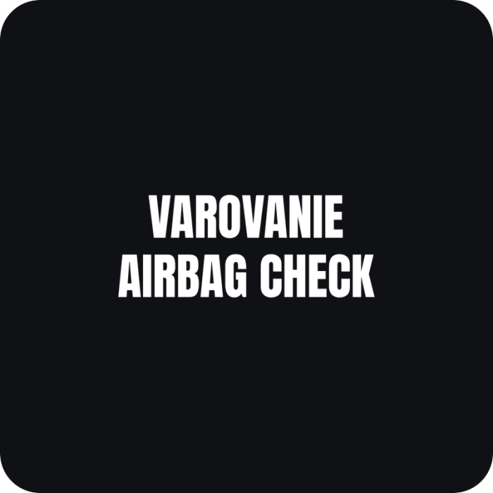 Varovanie Airbag Check - rezaná nálepka na auto