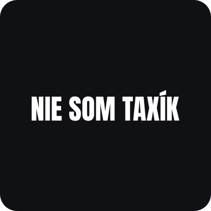 Nálepka Nie som taxík - rezaná nálepka na auto
