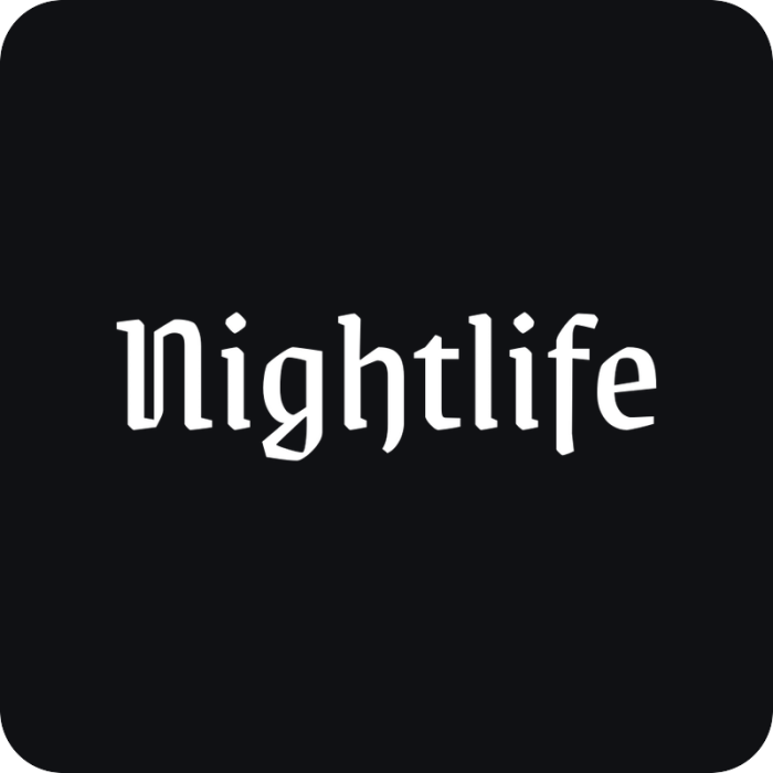 Nightlife - rezaná nálepka na auto