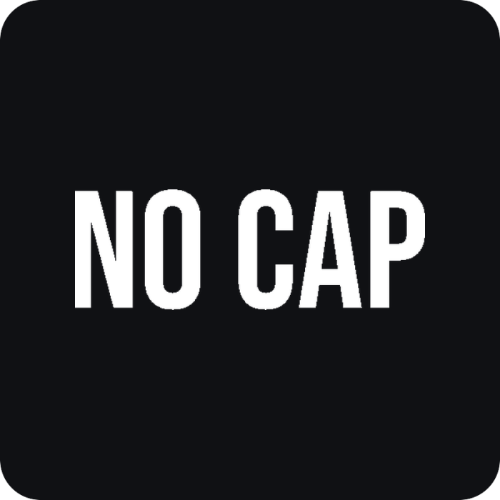 NO CAP - rezaná nálepka na auto
