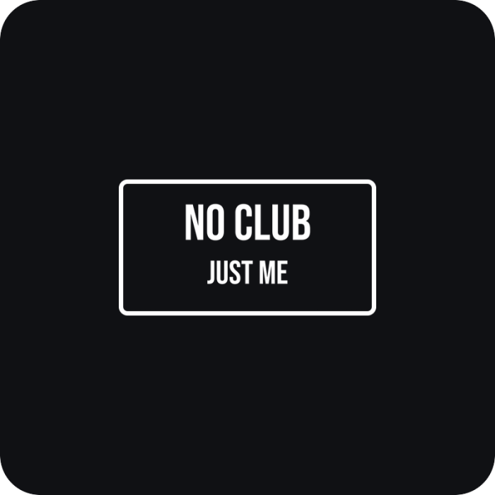 No Club - rezaná nálepka na auto