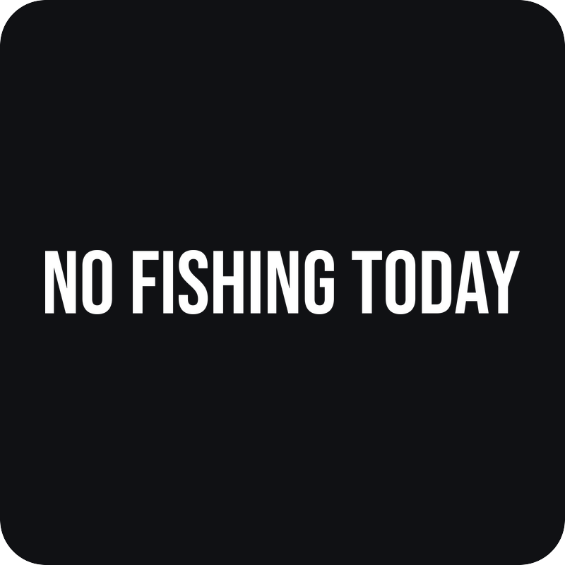 Nálepka No Fishing Today Nálepka No Fishing Today - rezaná nálepka na auto