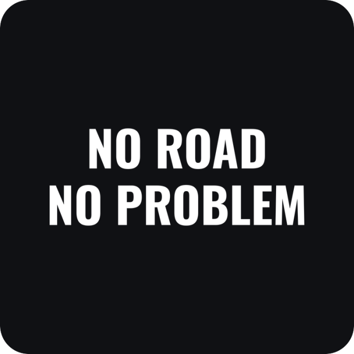 Nálepka No Road No Problem - rezaná nálepka na auto