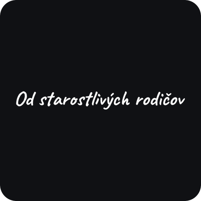 Od starostlivých rodičov - rezaná nálepka na auto