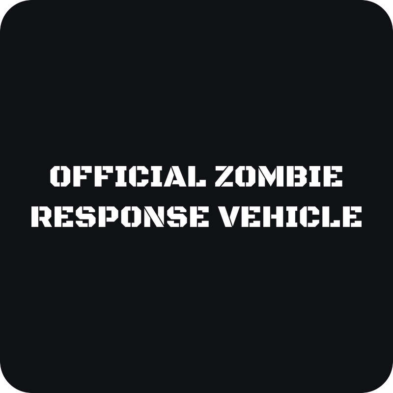 Nálepka Official Zombie Response Vehicle Nálepka Official Zombie Response Vehicle - rezaná nálepka na auto