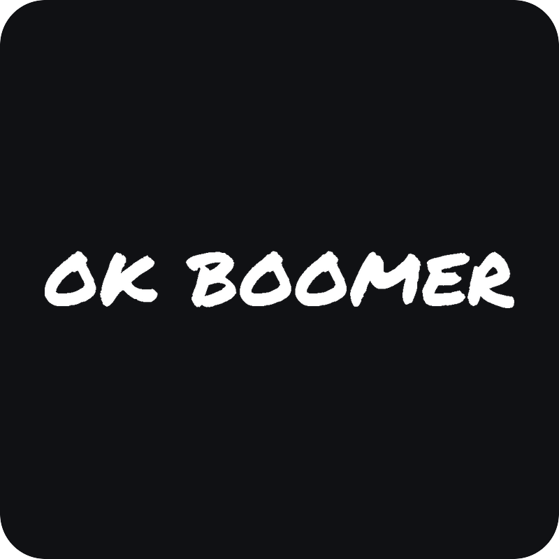 ok boomer - meme nálepka ok boomer - rezaná nálepka na auto