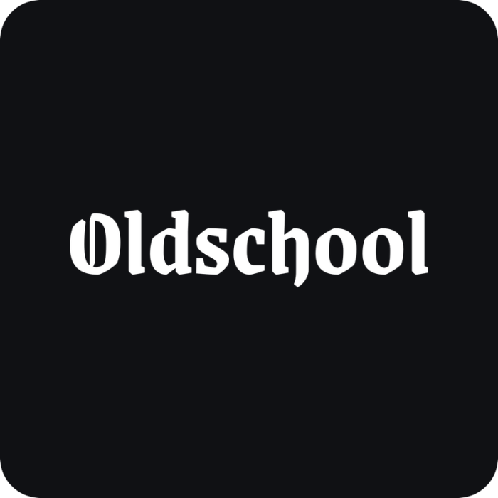Nálepka Oldschool - rezaná nálepka na auto