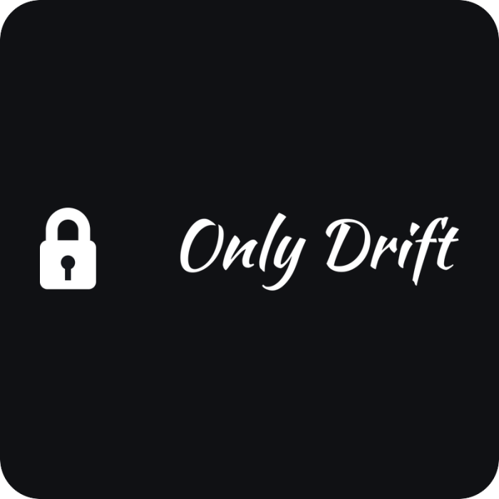 Only Drift - rezaná nálepka na auto