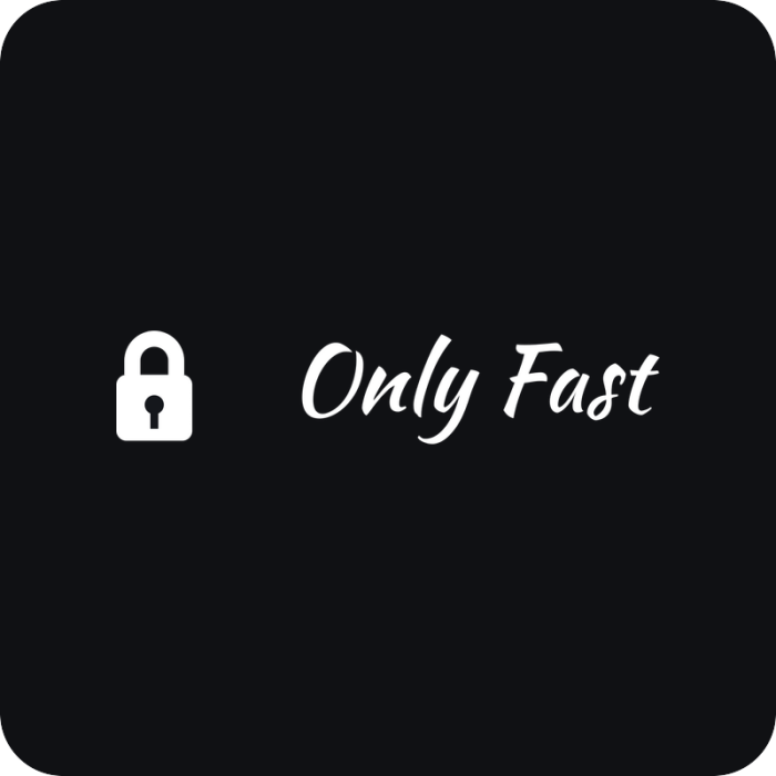 Only Fast - rezaná nálepka na auto
