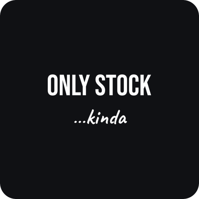 Only Stock… Kinda - rezaná nálepka na auto