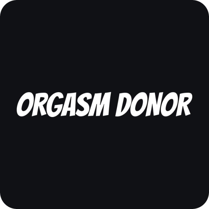 Nálepka Orgasm Donor - rezaná nálepka na auto