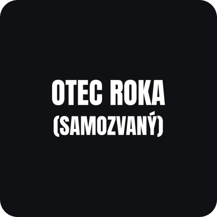Nálepka Otec roka (samozvaný) - rezaná nálepka na auto