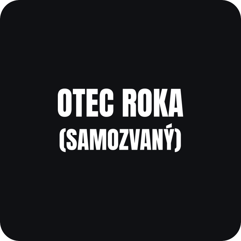 Nálepka Otec roka (samozvaný) Nálepka Otec roka (samozvaný) - rezaná nálepka na auto