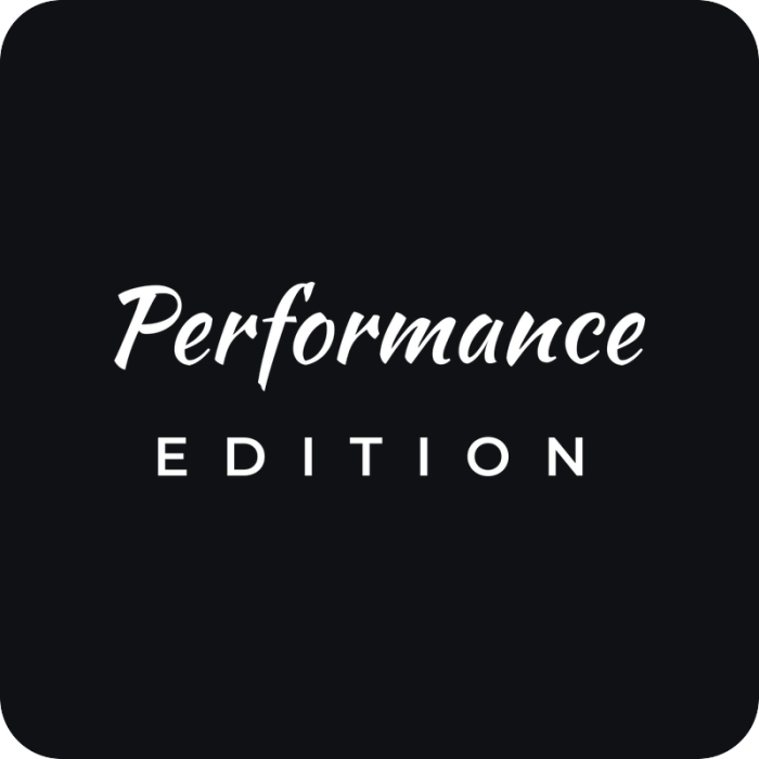 Performance edition - rezaná nálepka na auto