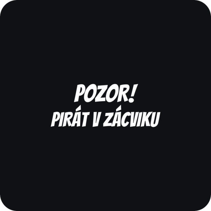 Pozor! Pirát v zácviku - rezaná nálepka na auto