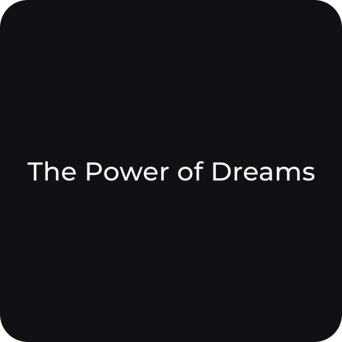 The Power of Dreams - rezaná nálepka na auto