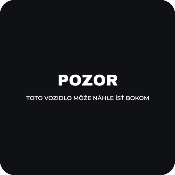 Pozor, toto vozidlo môže ísť bokom - rezaná nálepka na auto