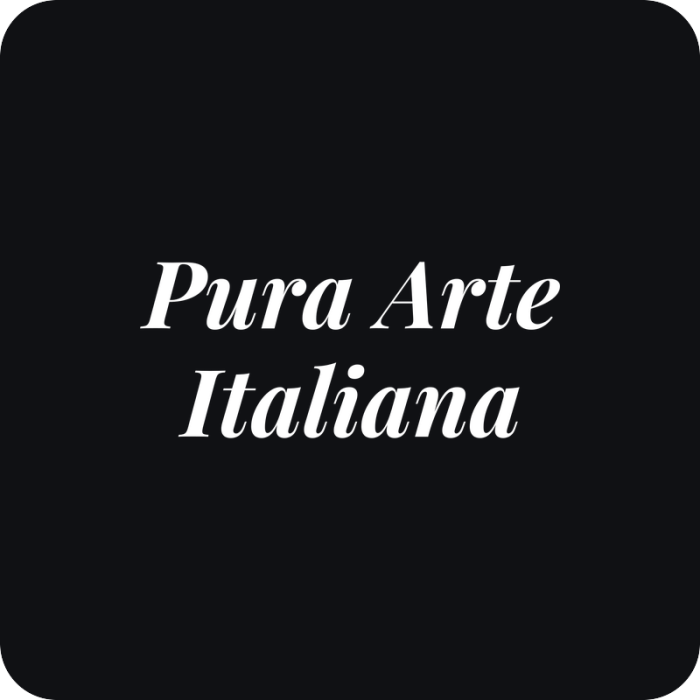 Nálepka Pura Arte Italiana - rezaná nálepka na auto