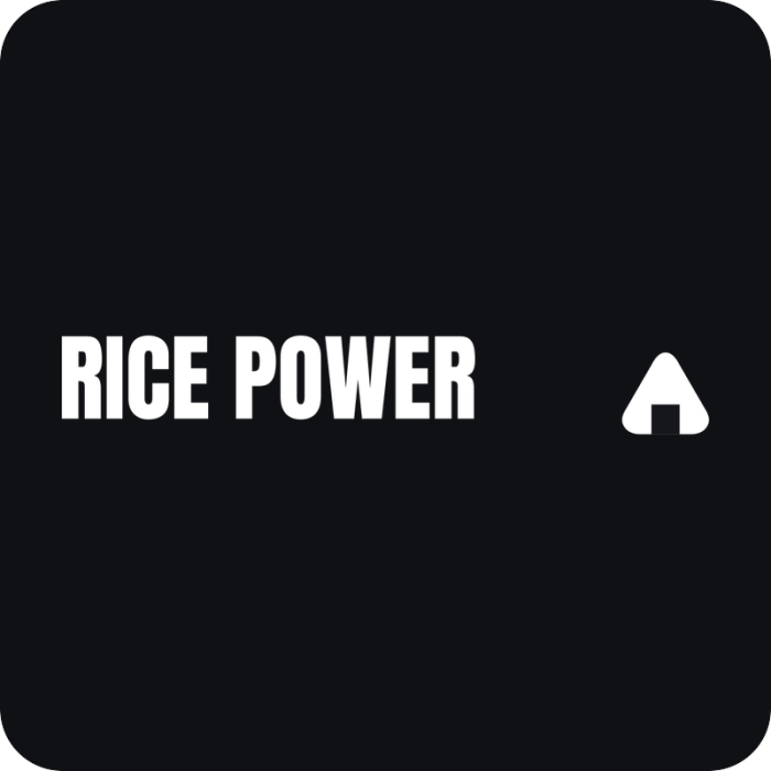 Rice Power - rezaná nálepka na auto