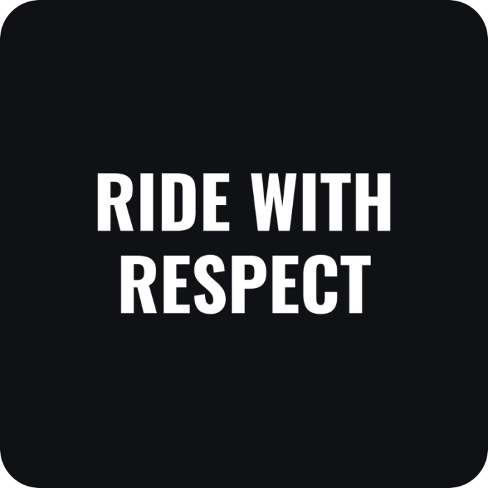 Nálepka Ride With Respect - rezaná nálepka na auto
