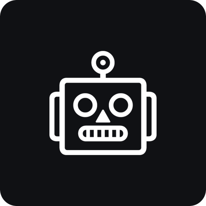 Robot emoji - rezaná nálepka na auto