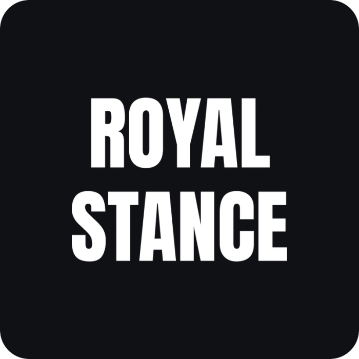 Nálepka Royal Stance - rezaná nálepka na auto