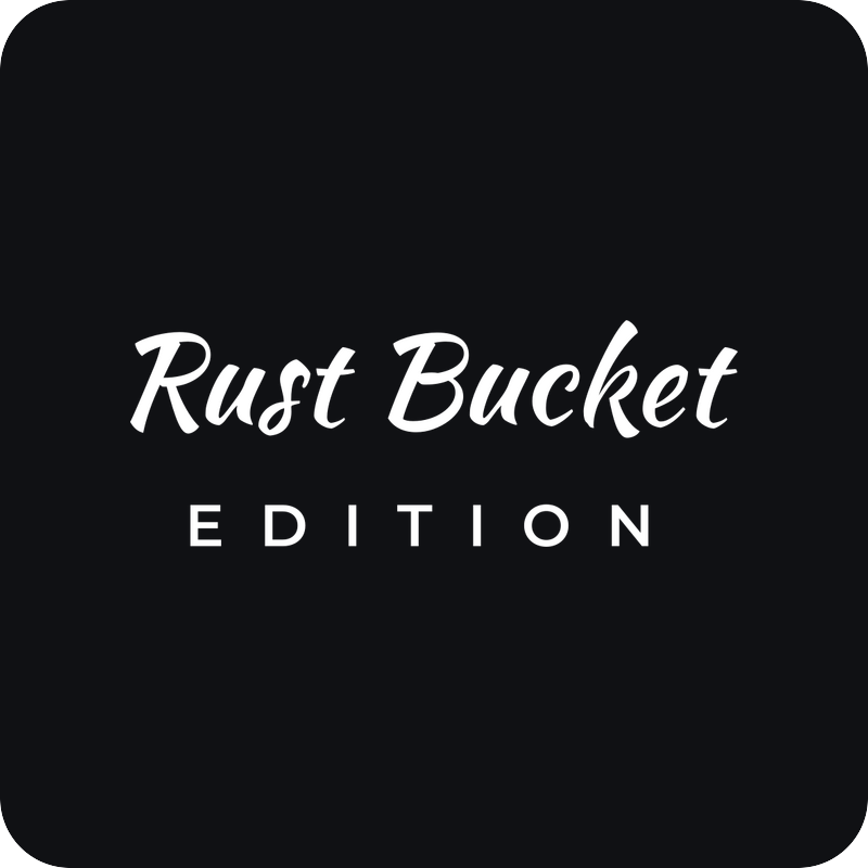 Rust Bucket edition Rust Bucket edition - rezaná nálepka na auto