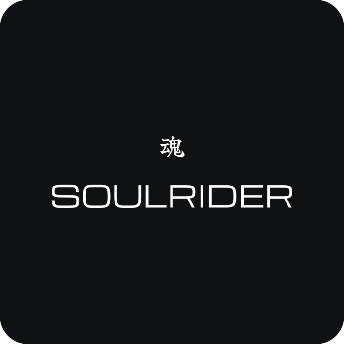 Soulrider 魂 - rezaná nálepka na auto