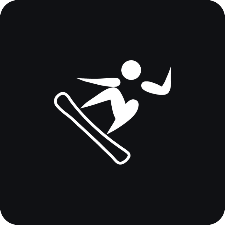 Snowboardista - rezaná nálepka na auto