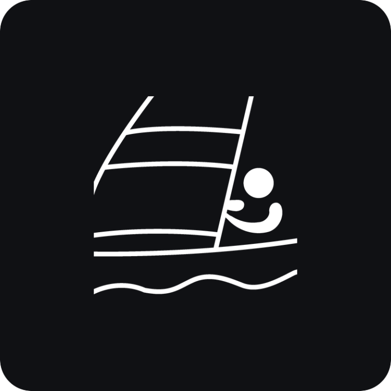 Windsurfer - rezaná nálepka na auto