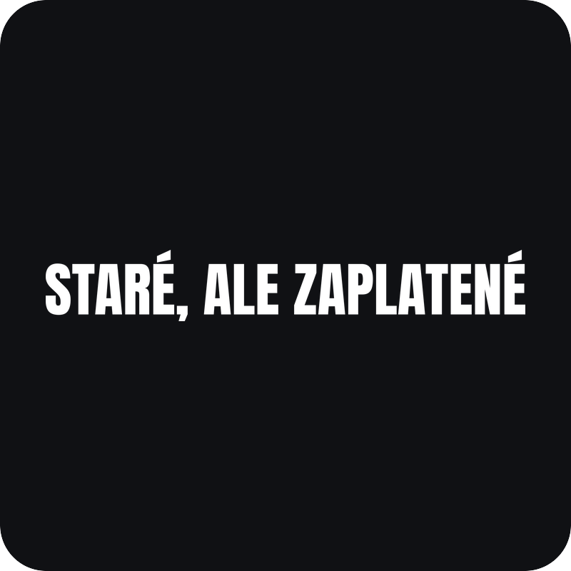 Nálepka Staré, ale zaplatené Nálepka Staré, ale zaplatené - rezaná nálepka na auto