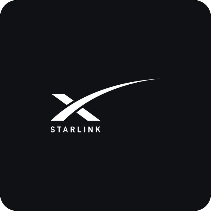 Starlink nápis - rezaná nálepka na auto