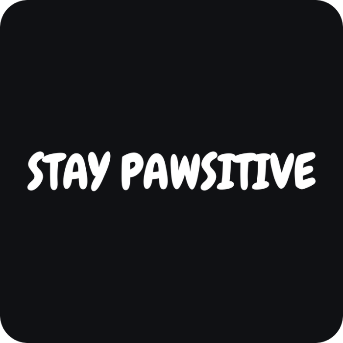 Nálepka Stay Pawsitive - rezaná nálepka na auto