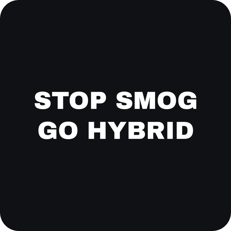 Stop Smog, Go Hybrid Stop Smog, Go Hybrid - rezaná nálepka na auto