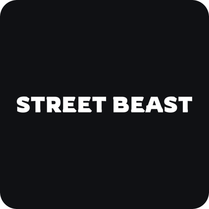 Street Beast - rezaná nálepka na auto