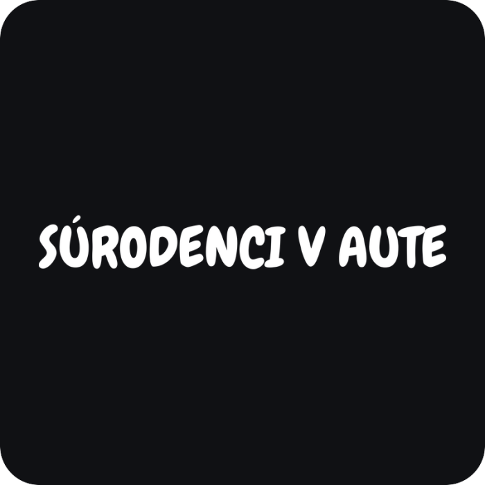 Nálepka Súrodenci v aute - rezaná nálepka na auto