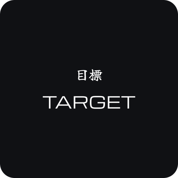 Target 目標 - rezaná nálepka na auto
