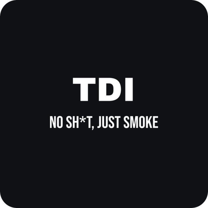 TDI - No Sh*t - rezaná nálepka na auto