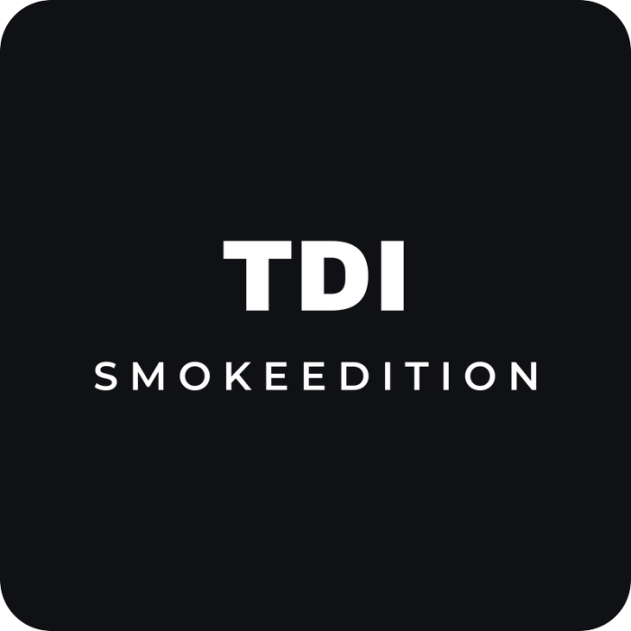TDI Smoke edition - rezaná nálepka na auto