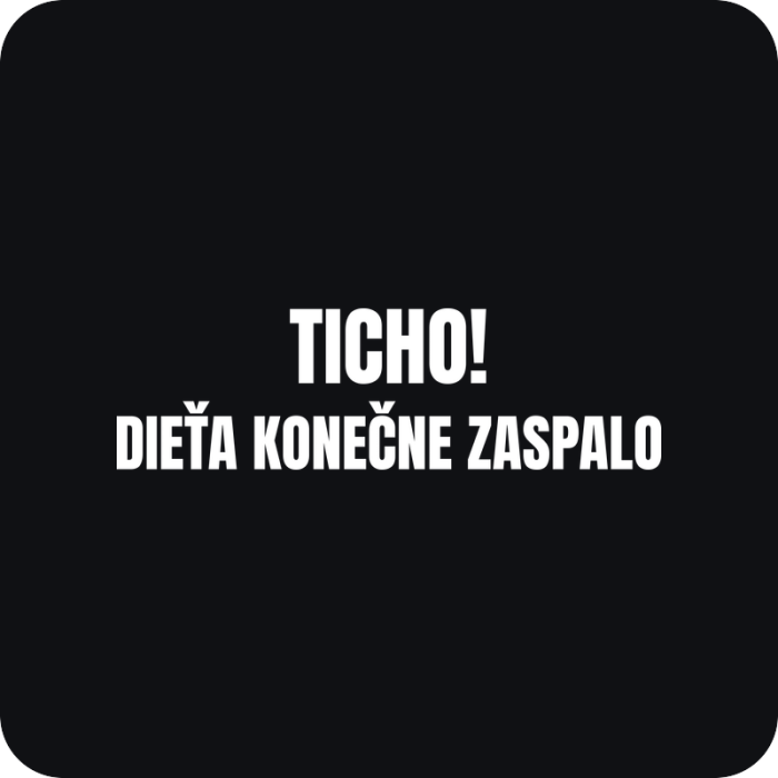 Nálepka Ticho! Dieťa konečne zaspalo - rezaná nálepka na auto