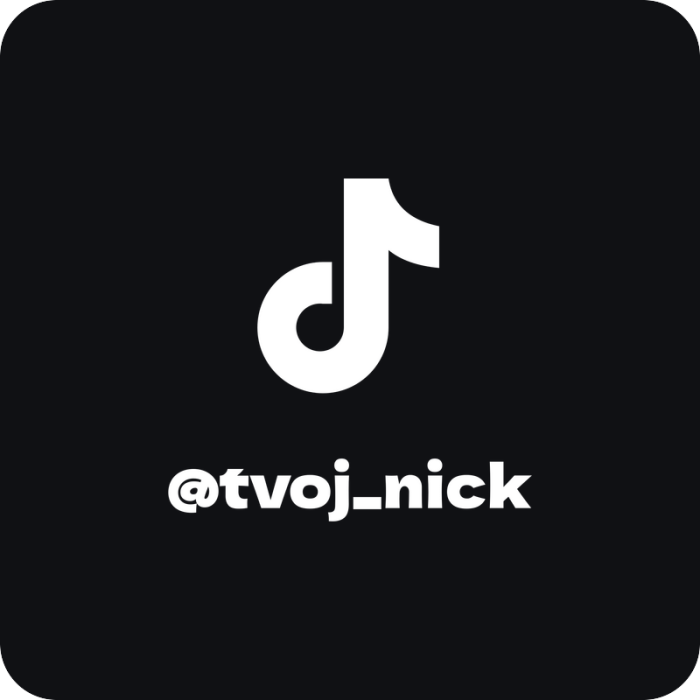 TikTok nálepka s nickom - rezaná nálepka na auto