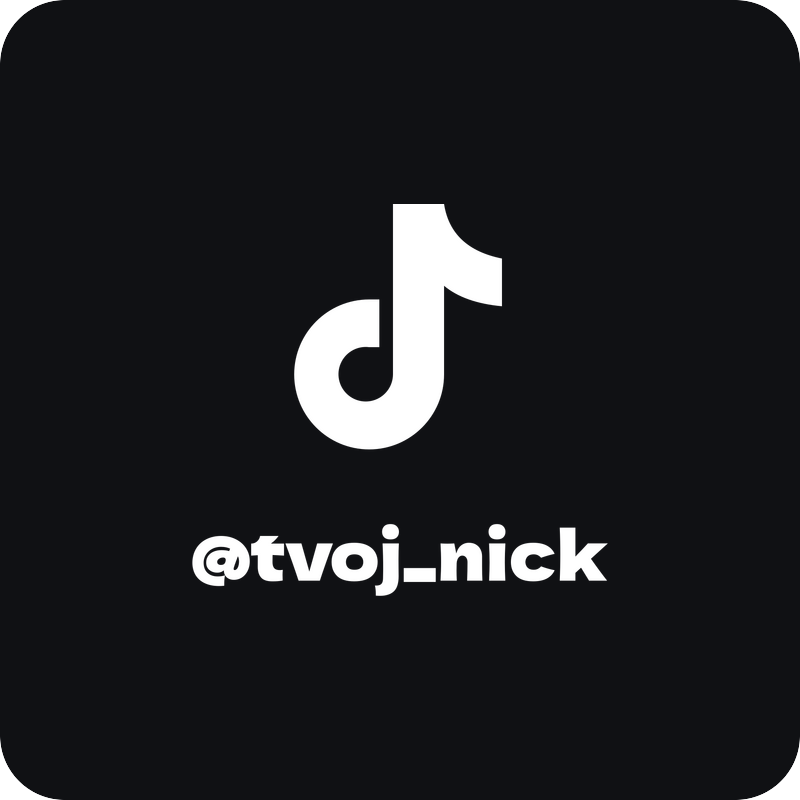 TikTok nálepka s nickom TikTok nálepka s nickom - rezaná nálepka na auto